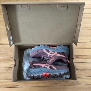 ASICS Kids Purple Sneakers with Pink Accents